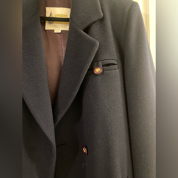 Vintage London Fog navy blue wool coat - Picture 7 of 10